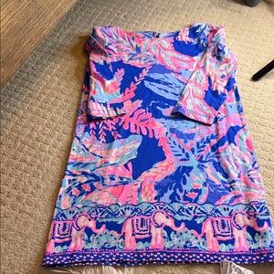 Lilly Pulitzer Vibrant Blue and Pink Dress